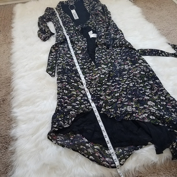 Ganni Floral Print Georgette Wrap Dress - Picture 10 of 12